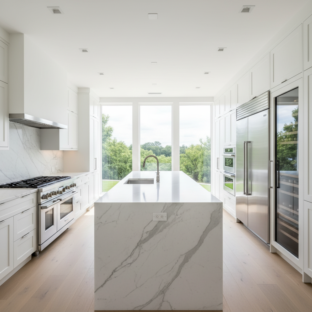 Luxury kitchen with premium built-in appliances